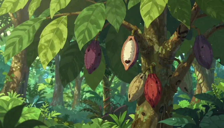 Visual representation of "cacao" - A tropical tree whose seeds are used to make cocoa and chocolate