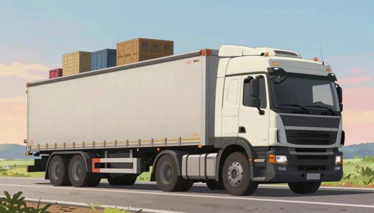 Visual representation of "truck" - A large vehicle used for carrying goods or heavy loads.