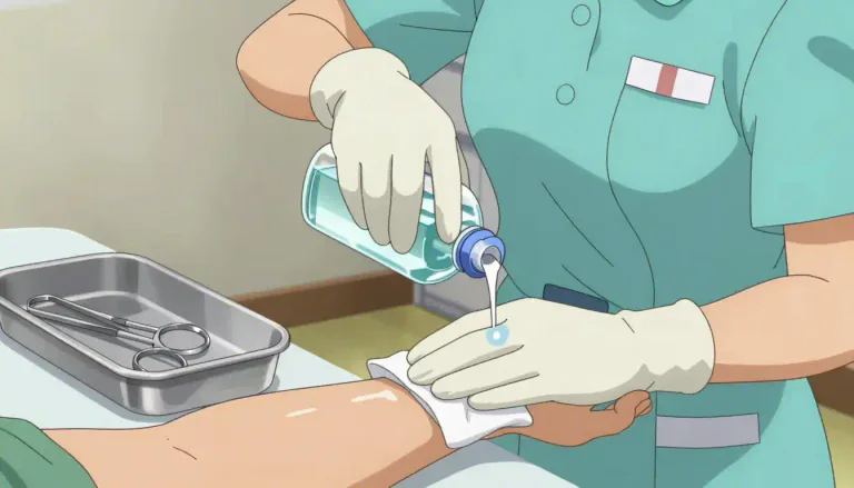 Visual representation of "chlorhexidine" - Chlorhexidine is an antiseptic agent that kills bacteria and is used to clean the skin or to disinfect surgical instruments.
