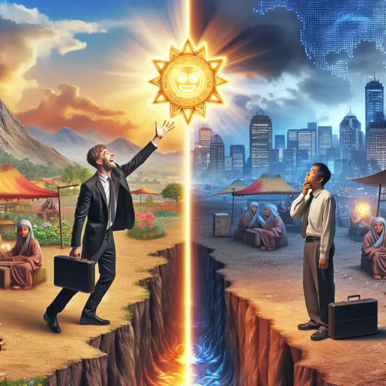 Visual representation of "asymmetric" - Having different responses to something from different points of view