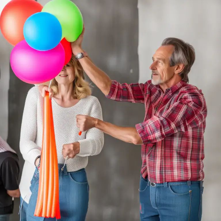 Visual representation of "blow up" - To inflate something.