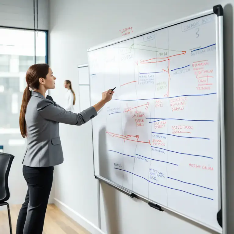 Visual representation of "methodical" - The habit of working in a systematic way.