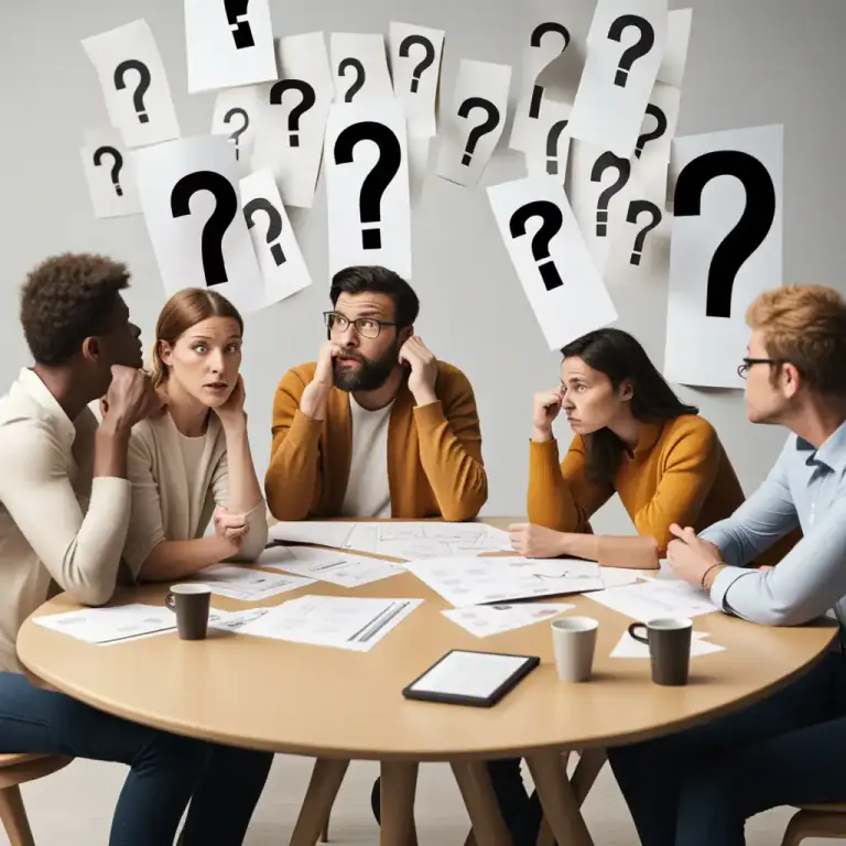 Visual representation of "where does somebody go from here?" - Seeking advice or suggestions after reaching a stalemate or a point of no progress.