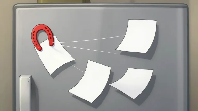 Visual representation of "magnetism" - The power that lets materials like iron or steel attract or pull to other objects.