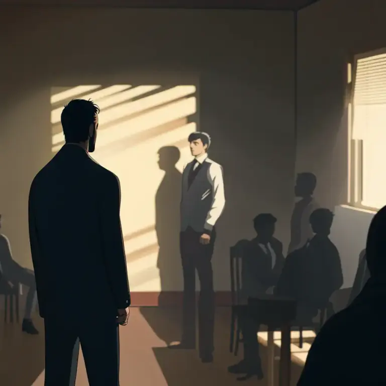 Visual representation of "on the rack" - Being subjected to intense questioning or examination