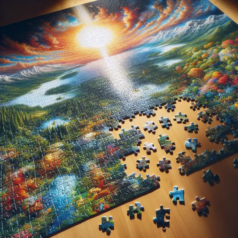 Visual representation of "pick up the pieces" - To repair or rectify a mistake, problem, or failure.