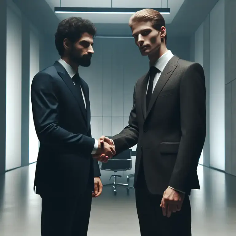 Visual representation of "businesslike" - Showing no personal warmth or emotion; impersonal.