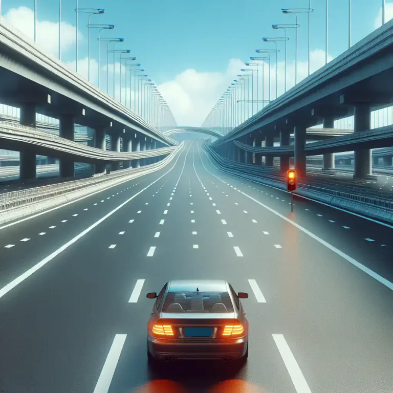 Visual representation of "lane" - A marked part of a large road, used for a single line of traffic