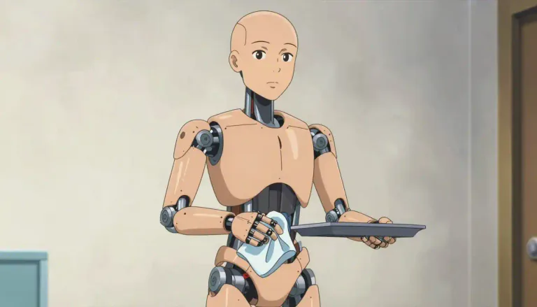 Visual representation of "android" - A robot designed to look and act like a human.