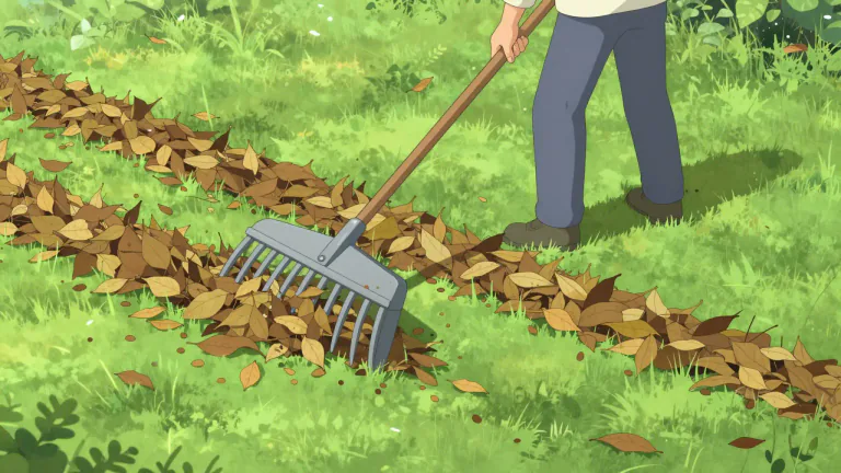 Visual representation of "rake over" - To rake or move something over or across a surface