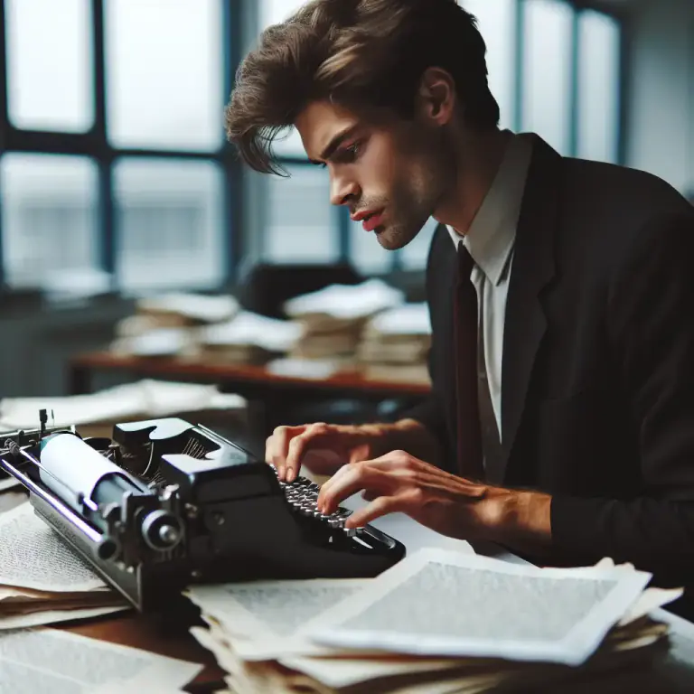 Visual representation of "typist" - A person who types on a typewriter or computer keyboard, especially as a job or skill.