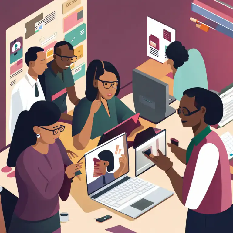 Visual representation of "slack" - A collaborative software tool.