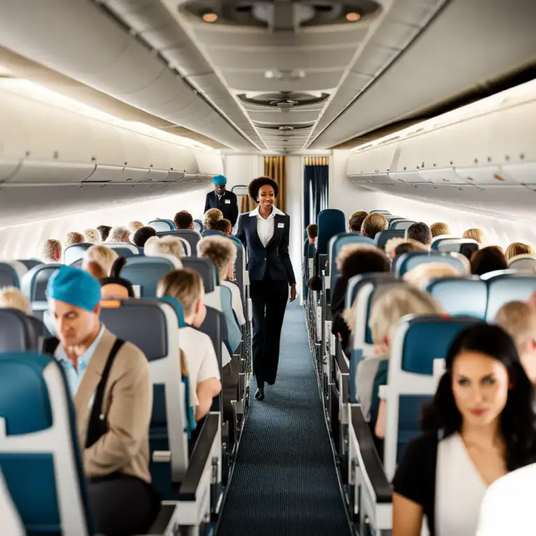 Visual representation of "cabin" - The area for passengers inside an airplane, train, ship, or spacecraft