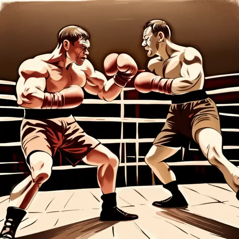 Visual representation of "box clever" - In boxing, to fight in a way that relies more on skill and strategy rather than brute force.