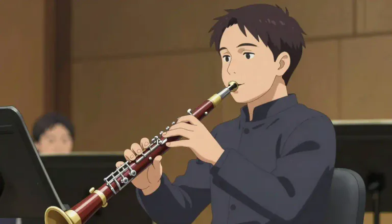Visual representation of "bassoonist" - A person who plays the bassoon, a musical instrument