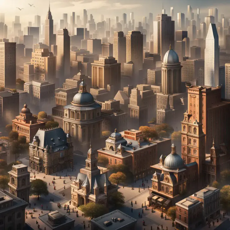 Visual representation of "physique" - The physical structure or organization of something, especially buildings.