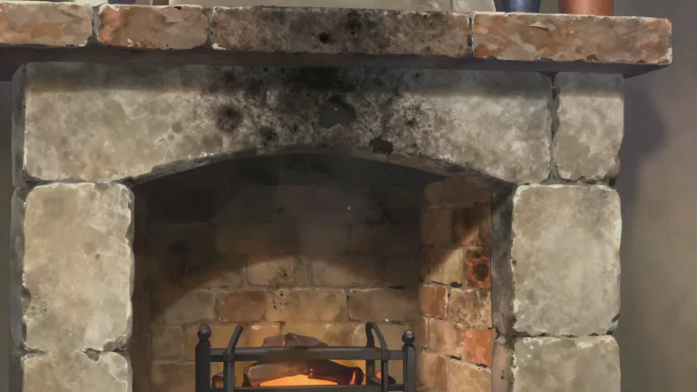 Visual representation of "soot" - A black powder that is formed when something is burned