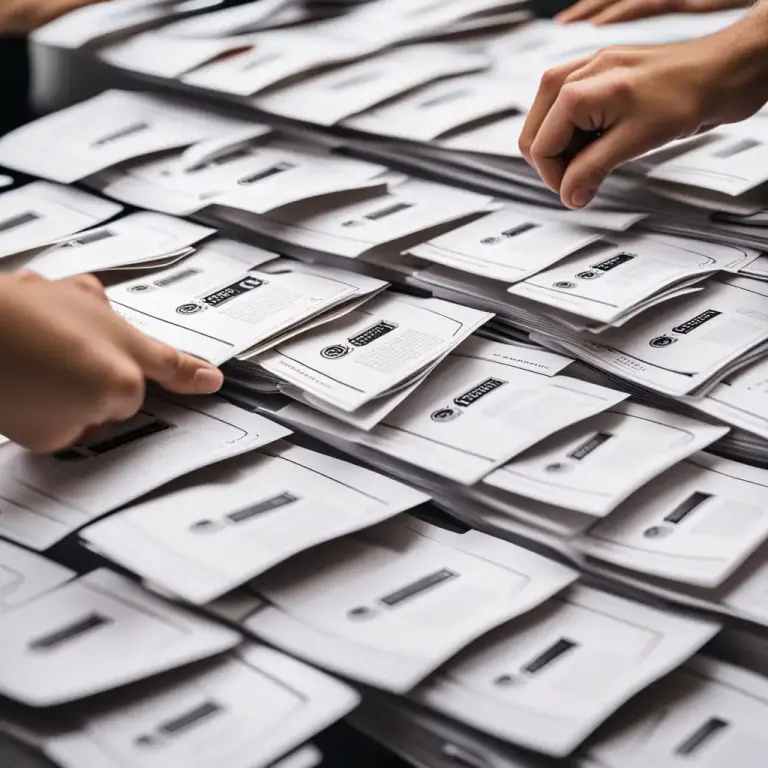 Visual representation of "mail out" - To distribute information or promotional material to a large group of people, usually through the mail.
