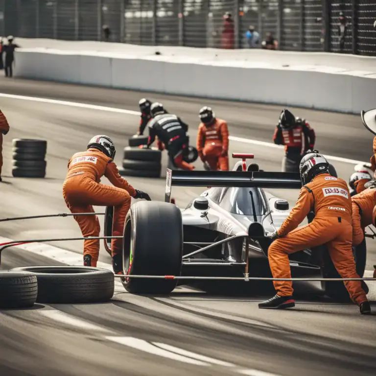 Visual representation of "pit" - Area for car repairs at a car racing event