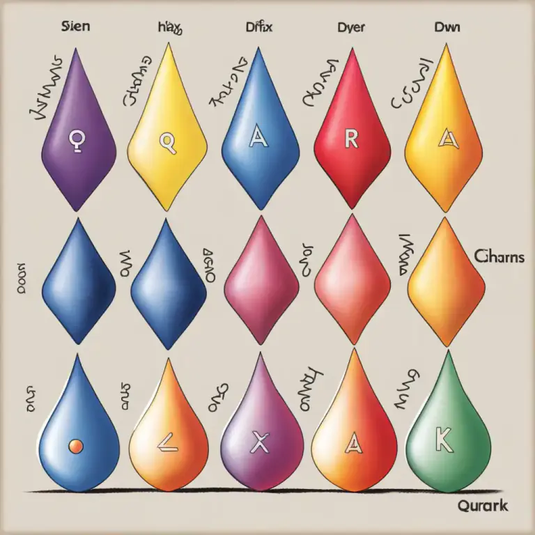 Visual representation of "flavour" - A property of quarks that affects their role in particle physics.