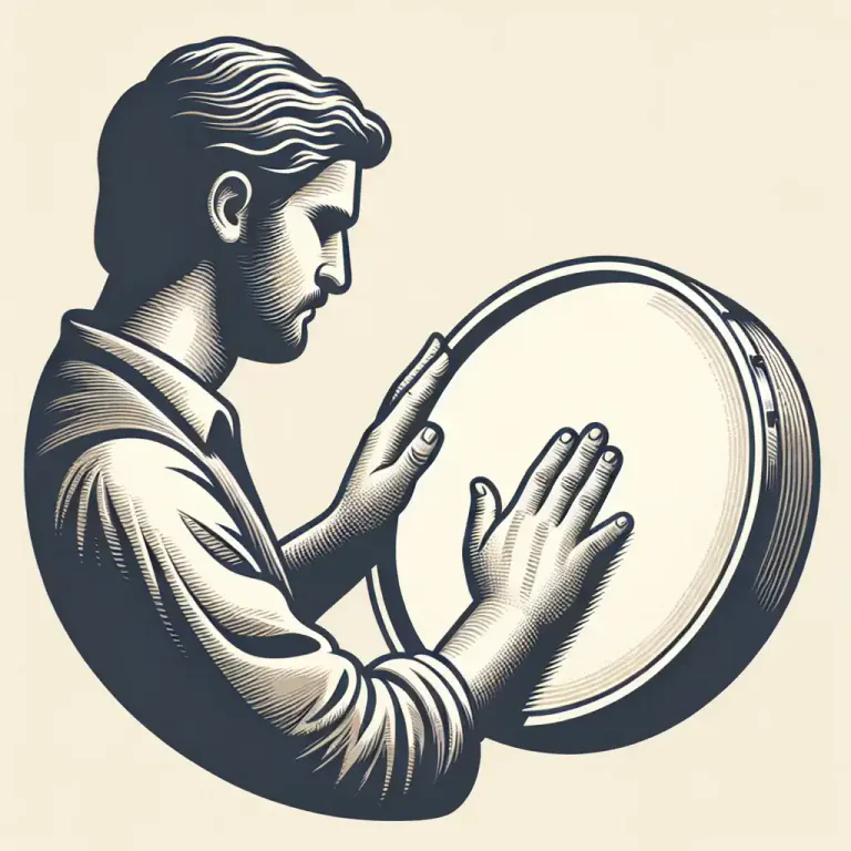 Visual representation of "slapper" - A type of percussive musical instrument, played by slapping with the hand.