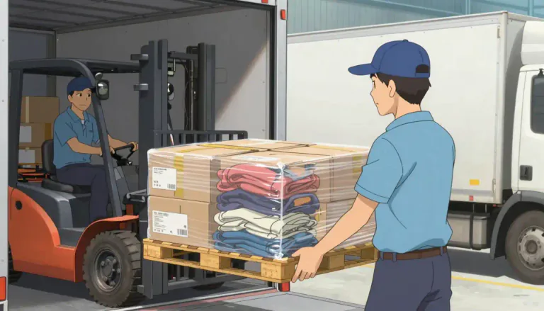 Visual representation of "consignment" - A batch of goods that someone has given to a transport company to send somewhere for them.
