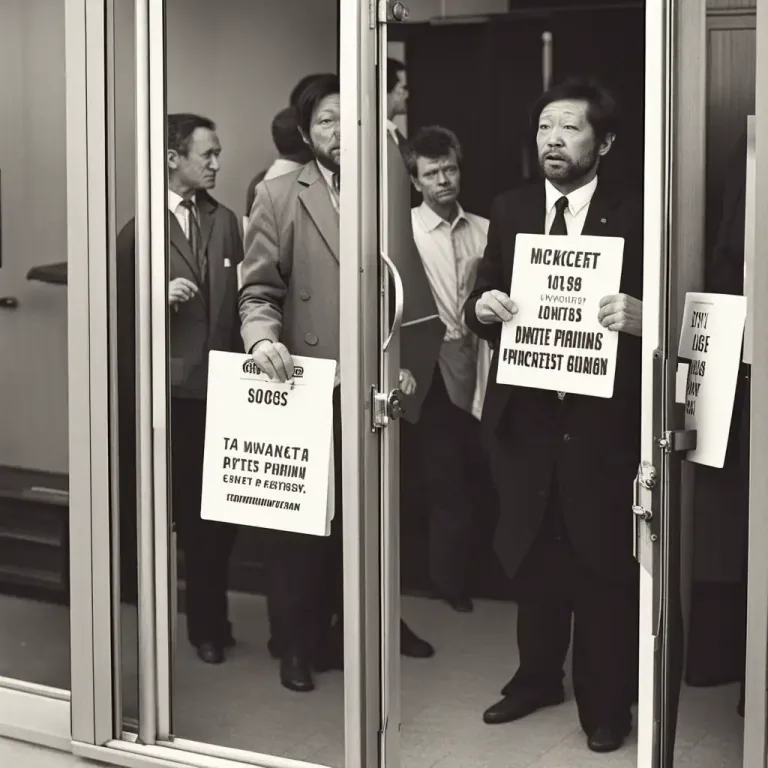 Visual representation of "lock out" - To prevent someone from entering a place by locking the door.