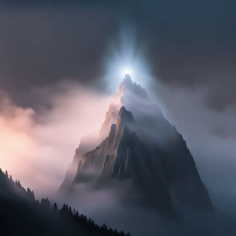 Visual representation of "mythic" - Very good or beautiful, like something from a myth
