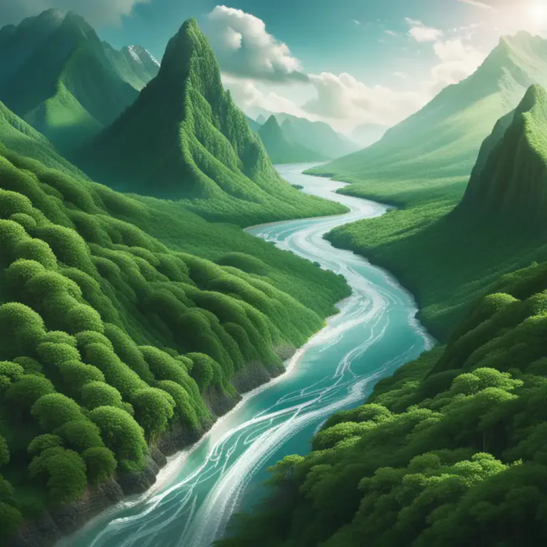 Visual representation of "flow from" - To move steadily and continuously in a current or stream.