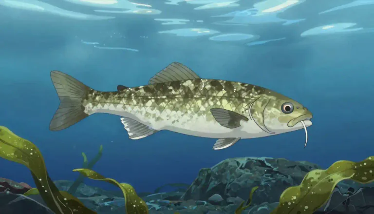 Visual representation of "ling" - A type of fish that lives in the North Atlantic Ocean.