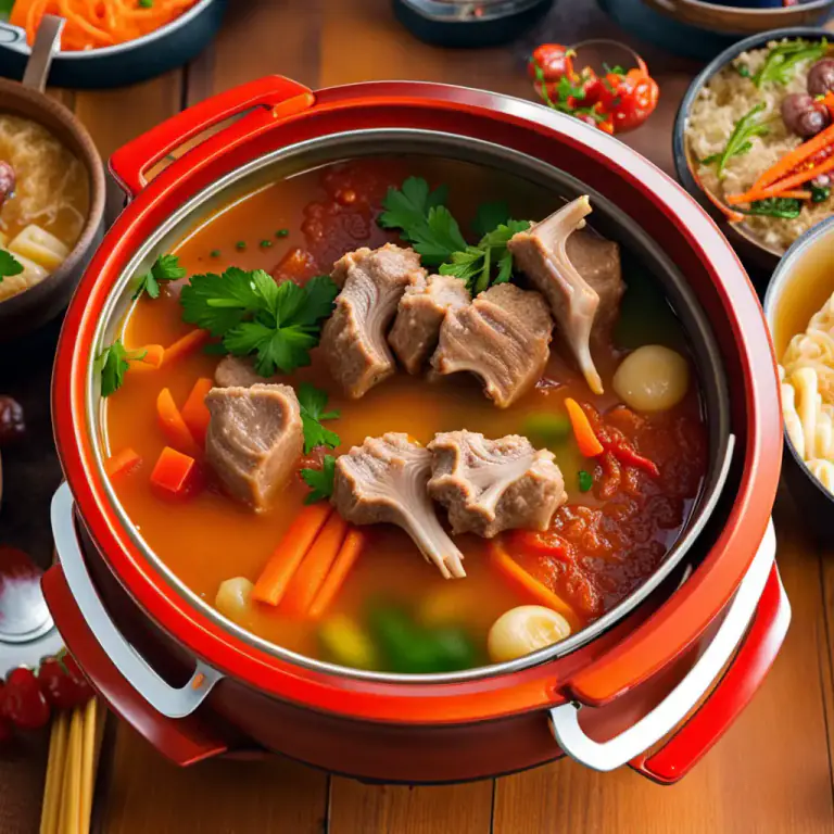 Visual representation of "afghan" - A kind of soup or stew from Afghanistan.
