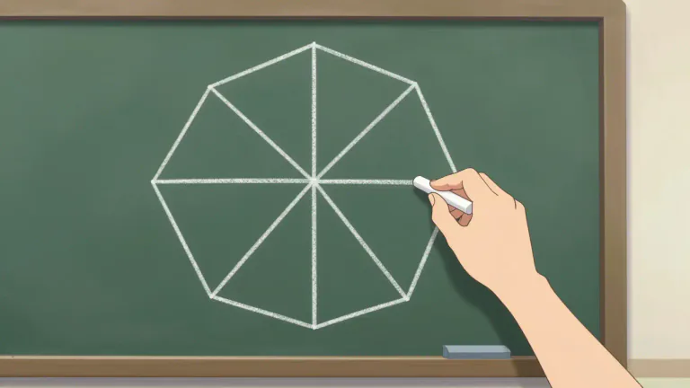 Visual representation of "nonagon" - A shape or figure with nine sides and nine angles.