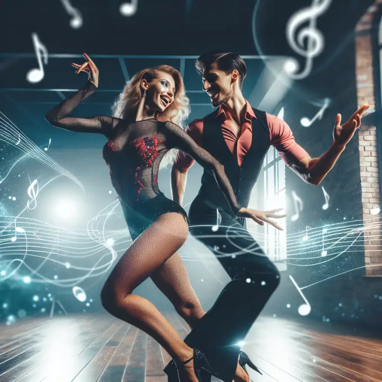 Visual representation of "salsa" - A type of Latin American music with complex rhythm.