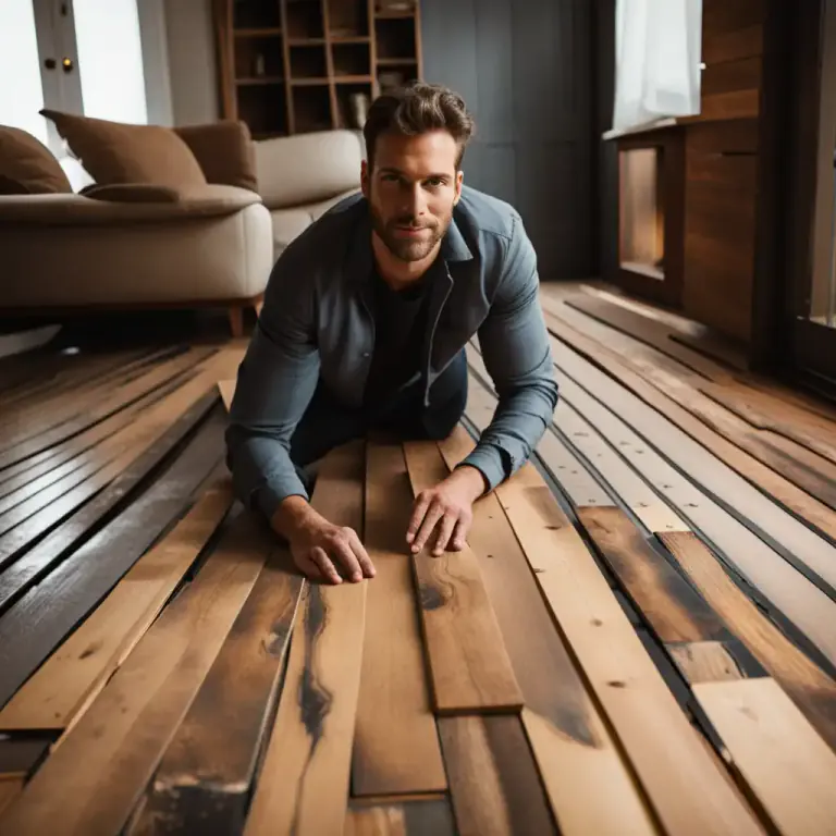 Visual representation of "plank" - To cover or furnish with planks.