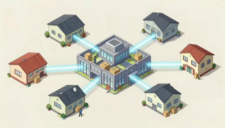 Visual representation of "consolidate" - To combine or unite different things into a single whole.