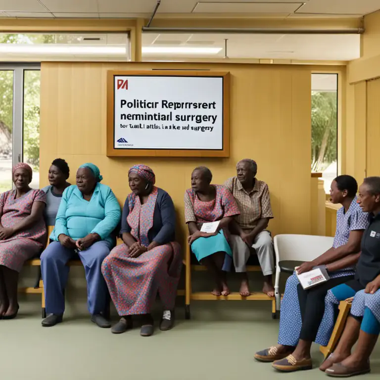 Visual representation of "surgery" - A period of time when a political representative is available for consultation with constituents.