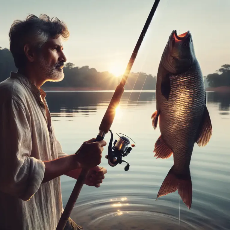 Visual representation of "angle" - A fisherman's implement consisting of a line and a hook used for fishing, a fishing rod.