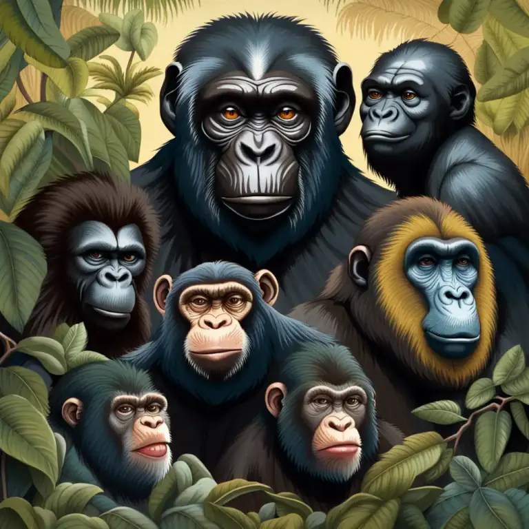 Visual representation of "anthropoid" - A primate of a group that includes monkeys, apes, and humans