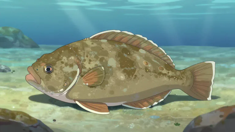 Visual representation of "flathead" - A type of fish with a flat head.