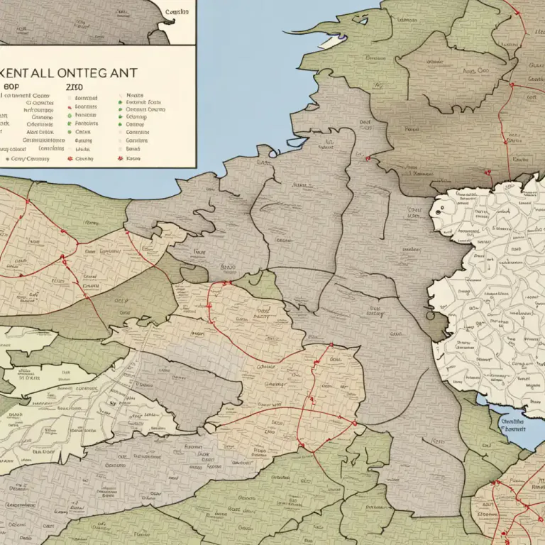 Visual representation of "county" - In the UK, it is a level of government administration smaller than a country but larger than a district or borough.