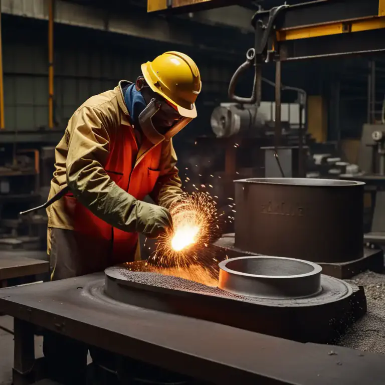 Visual representation of "flask" - A metal casting mold in foundry work