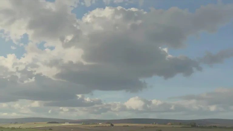 Visual representation of "overcast" - When the sky is completely covered by clouds.