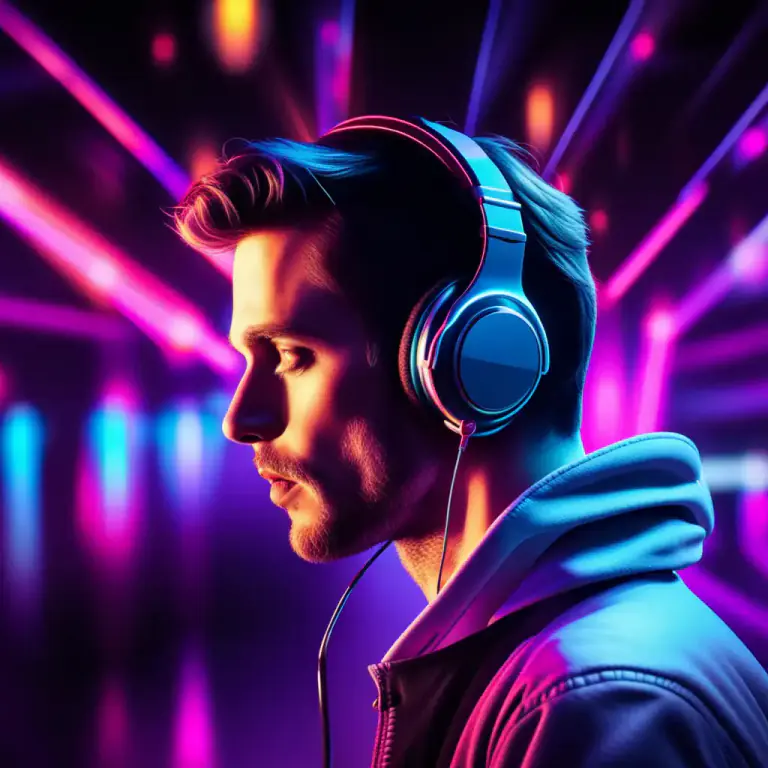 Visual representation of "electric" - A type of popular dance music characterized by synthesized sounds and a fast beat