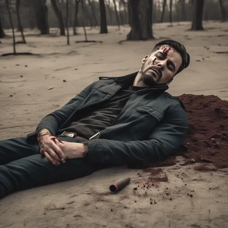 Visual representation of "stone dead" - Completely dead with no chance of revival
