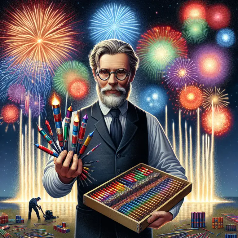 Visual representation of "pyrotechnic" - Belonging to the art, profession or activity of creating fireworks