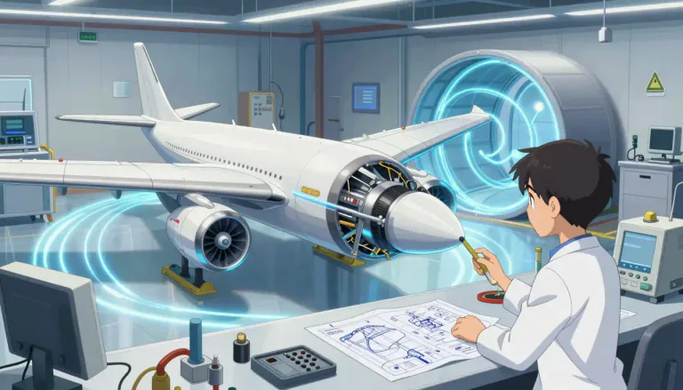 Visual representation of "aeronautics" - The science of travel through the air in planes or other vehicles.