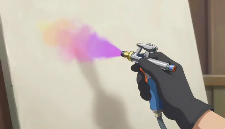 Visual representation of "airbrush" - A device that sprays paint or other liquids in a fine mist