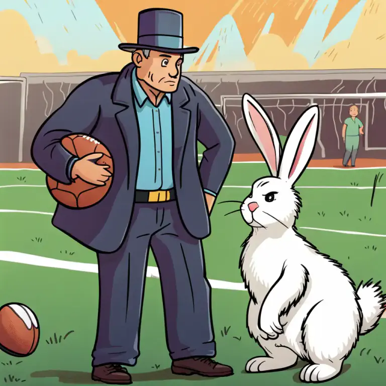 Visual representation of "pull something/a rabbit out of the hat" - To produce something in a surprising or unexpected way, especially at the last moment