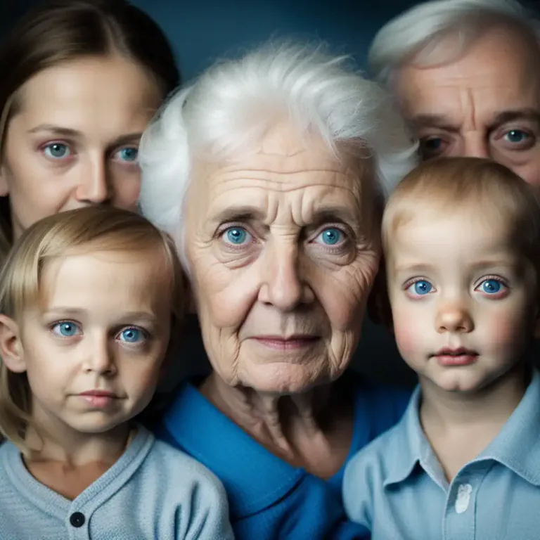 Visual representation of "inheritance" - The features, qualities, or disorders that a person receives from his or her parents through the genes