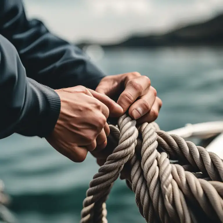 Visual representation of "bight" - A loop in a rope, chain, or line